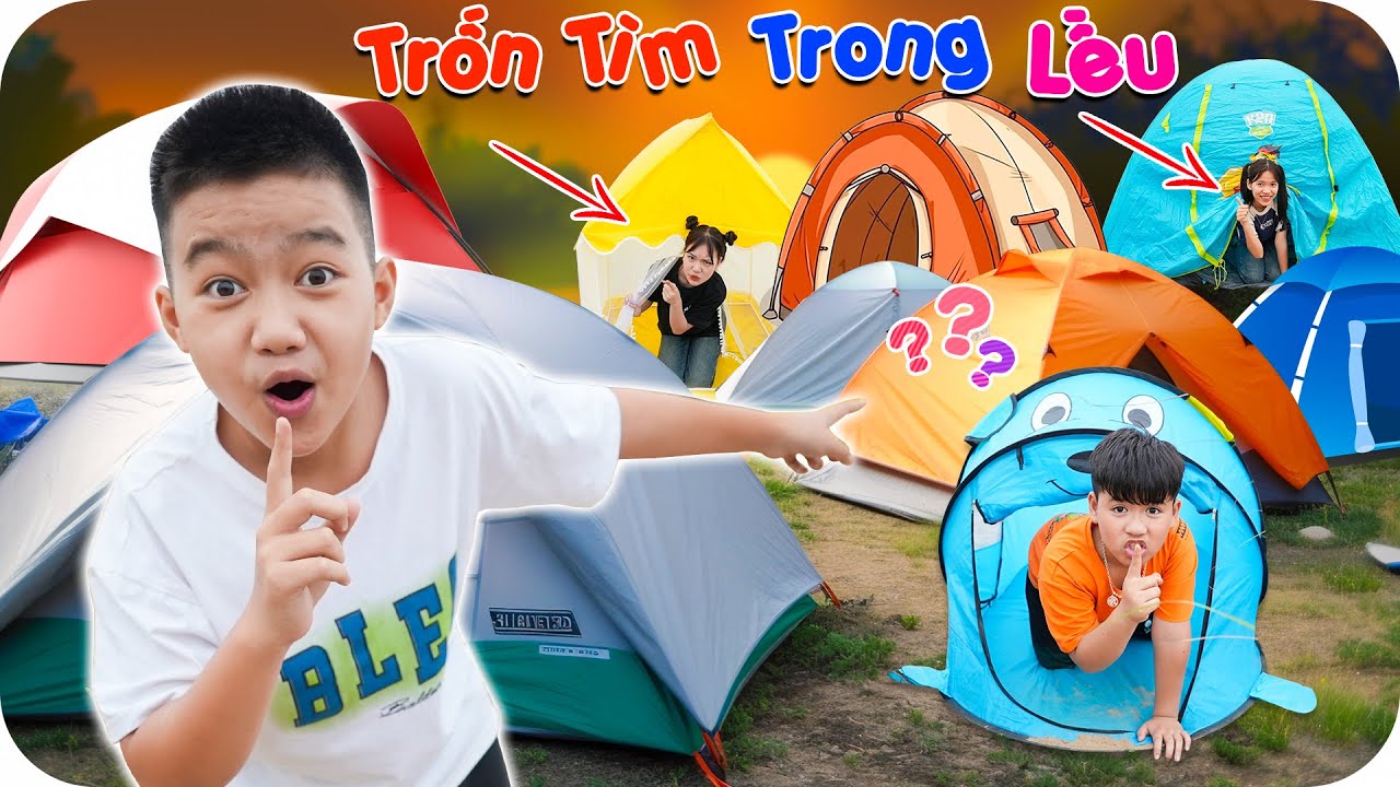 Thử Thách Trốn Tìm Trong Lều | Ai May Mắn Nhất ♥ Min Min TV Minh Khoa