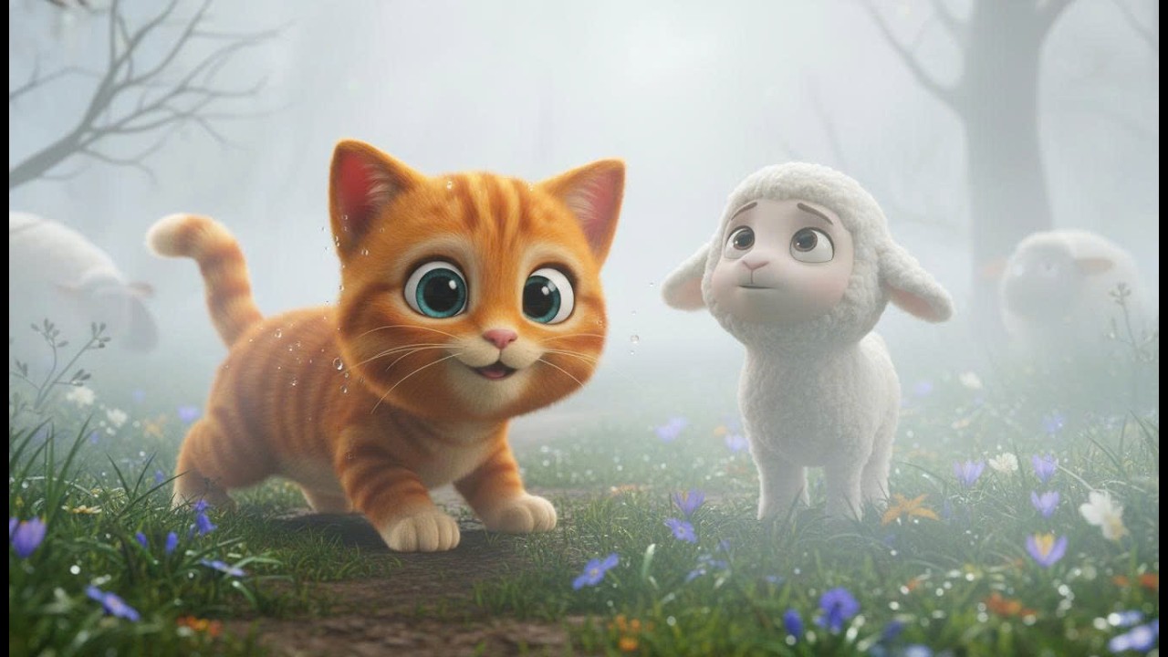 Epic Heart-Pounding Kids Story: Kitten Guides a Lost Lamb Past Coyotes & Ditches