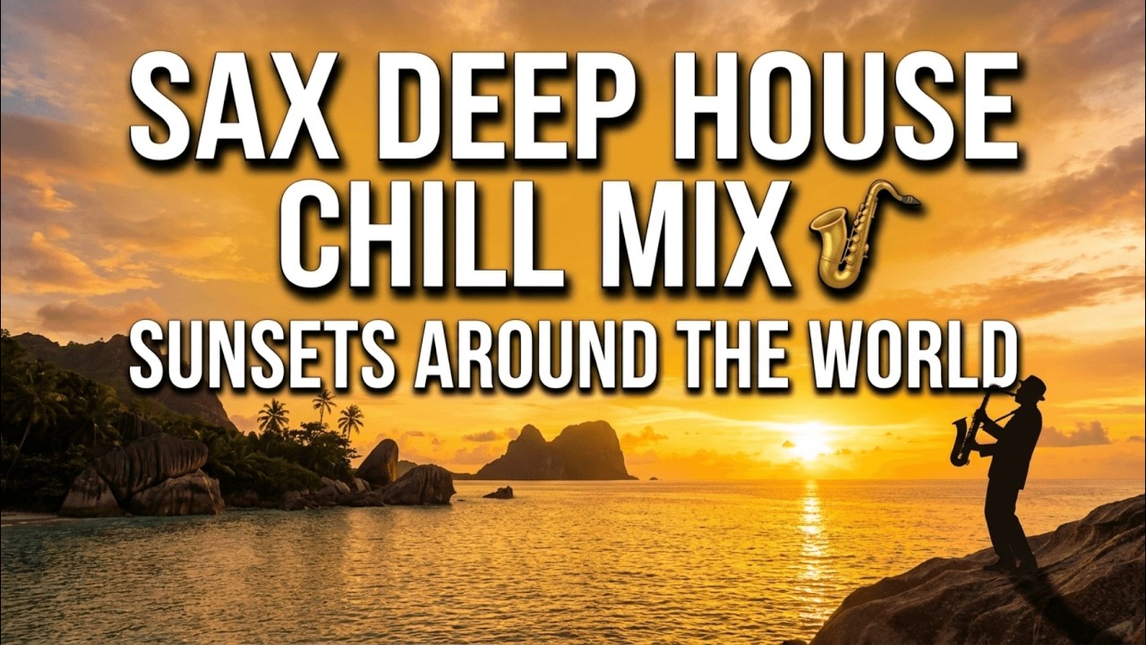 Deep House & Saxophone Chill &bull; Sunset Visuals Around The World