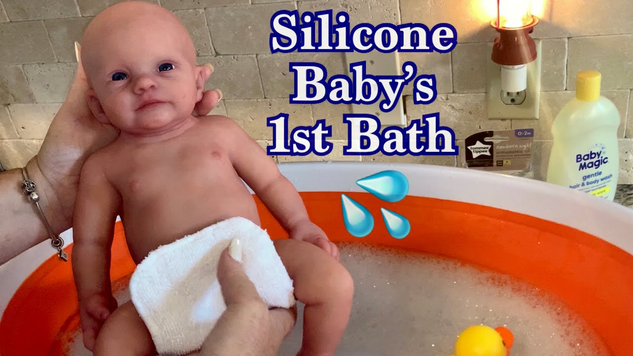 BABY’S FIRST BATH | silicone Benny sculpt | reborn role play first bath time and feeding