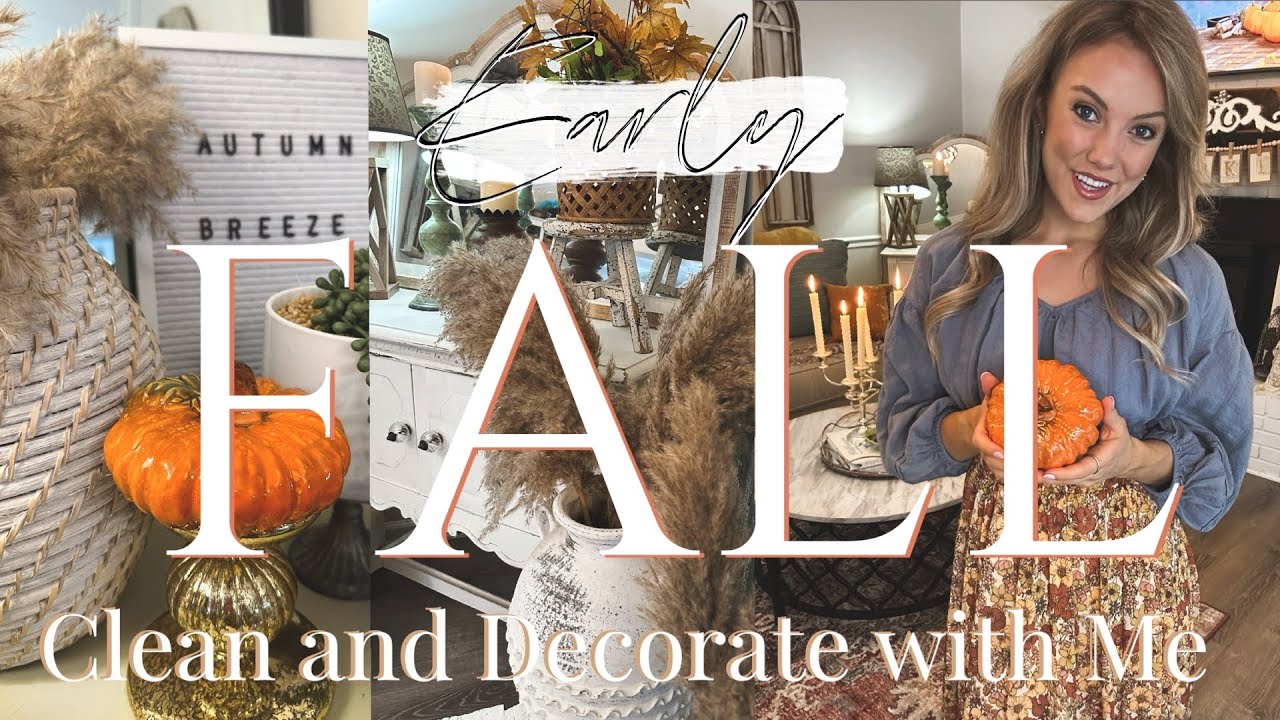 EARLY FALL CLEAN & DECORATE WITH ME🍂 cottage farmhouse FALL inspired DECORATIONS | Affordable Ideas