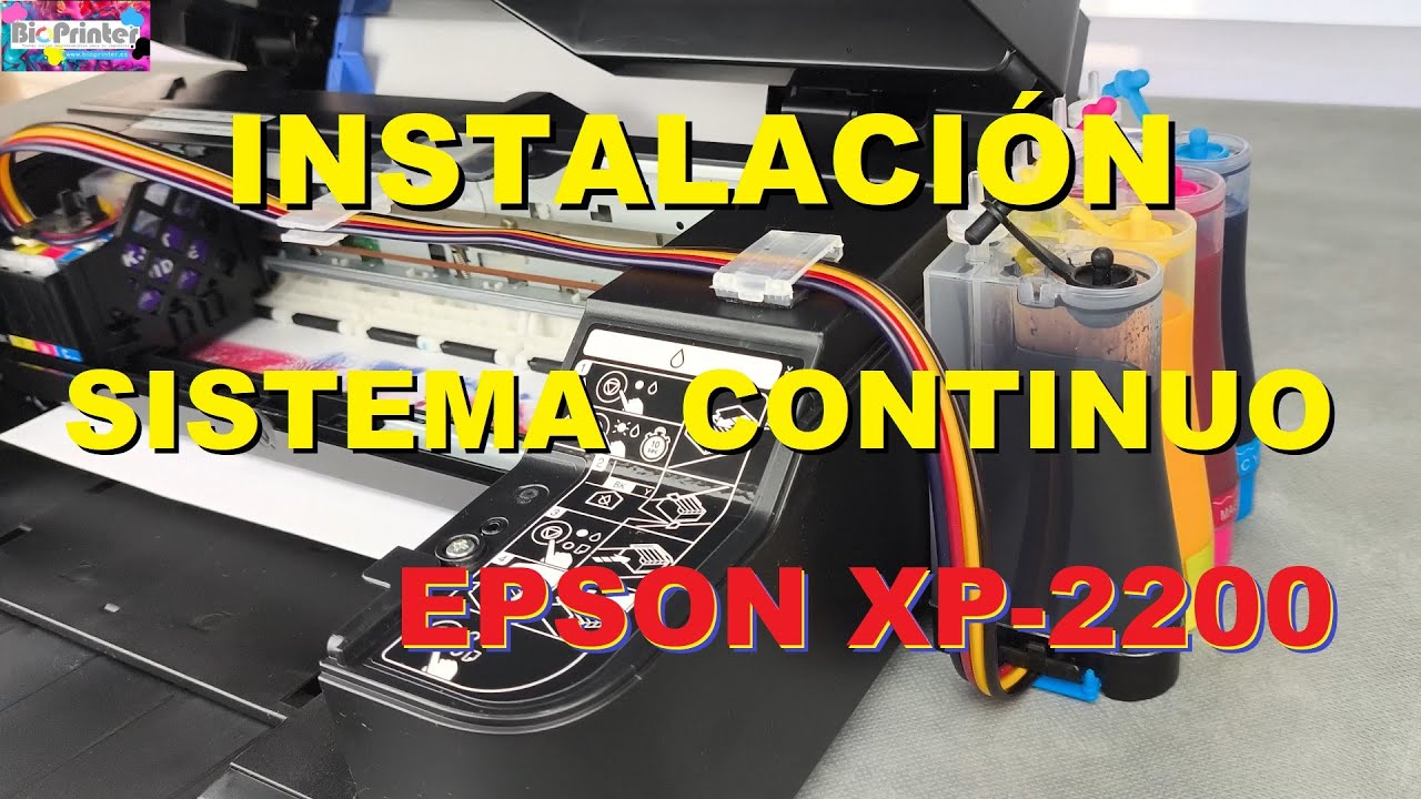 INSTALACIÓN CISS EN EPSON XP-2200. VÁLIDO PARA XP-2205, XP-2250, XP-2255 XP-2100, XP-2105, XP-2150