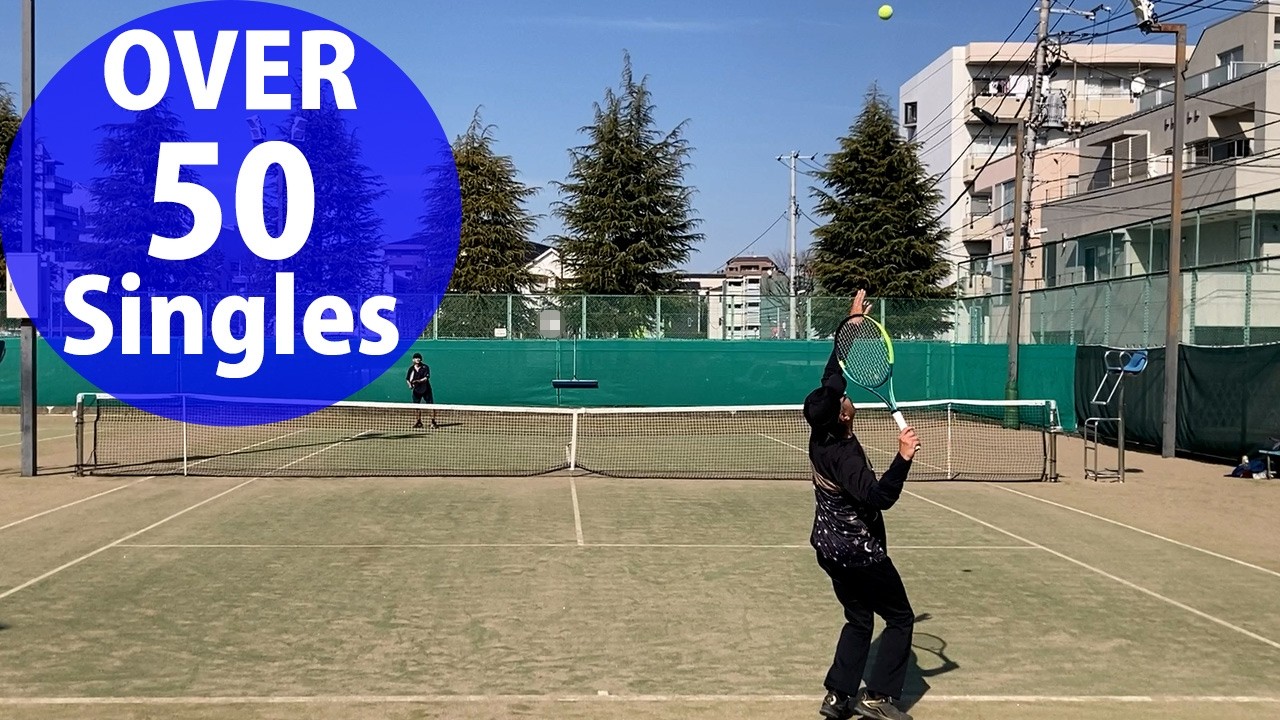 【テニス/シングルス】市民大会45歳以上シングルス優勝経験者と2対戦目【TENNIS】