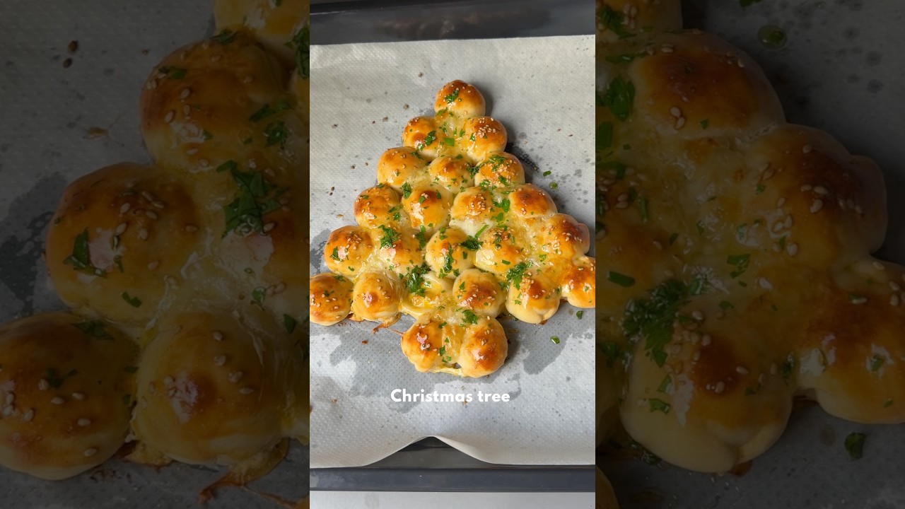 PIZZA CHRISTMAS TREE 🍕🎄 #easyrecipes #christmasrecipes