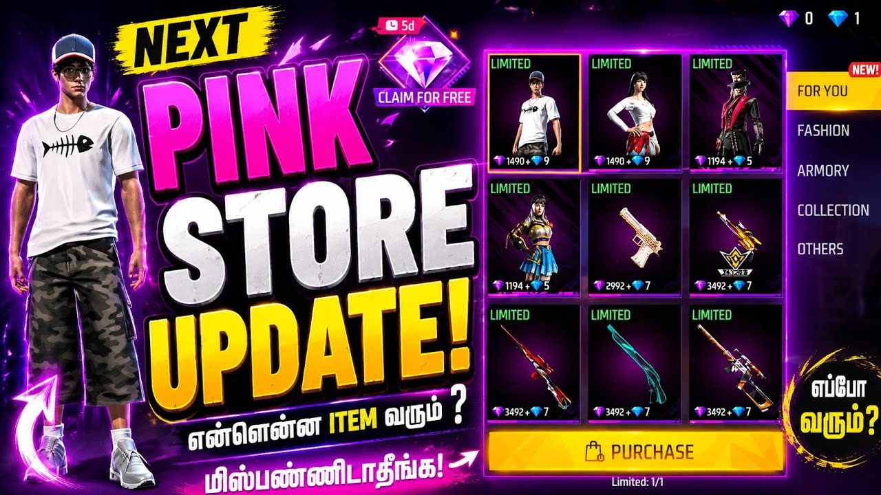 Pink Diamond Store Update Free Fire | Free Fire New Event Tamil | FF New Event Tamil | FF New Event 