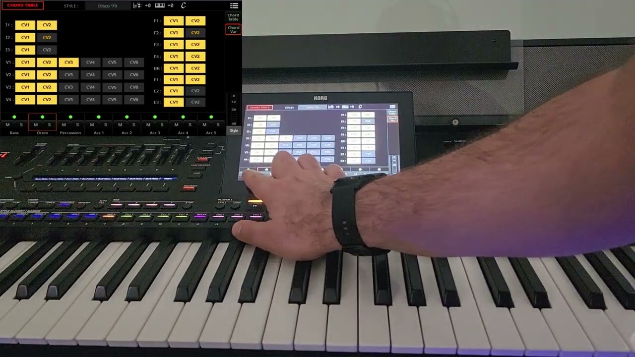 Korg Pa5x Style Editor - Chord Variations (CV) (RUS)