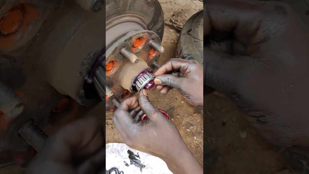 African mechanic at work