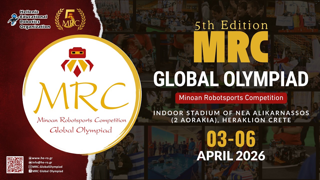 MINOAN ROBOTSPORTS COMPETITION GLOBAL OLYMPIAD 2026 | 5TH EDITION | DAY 1