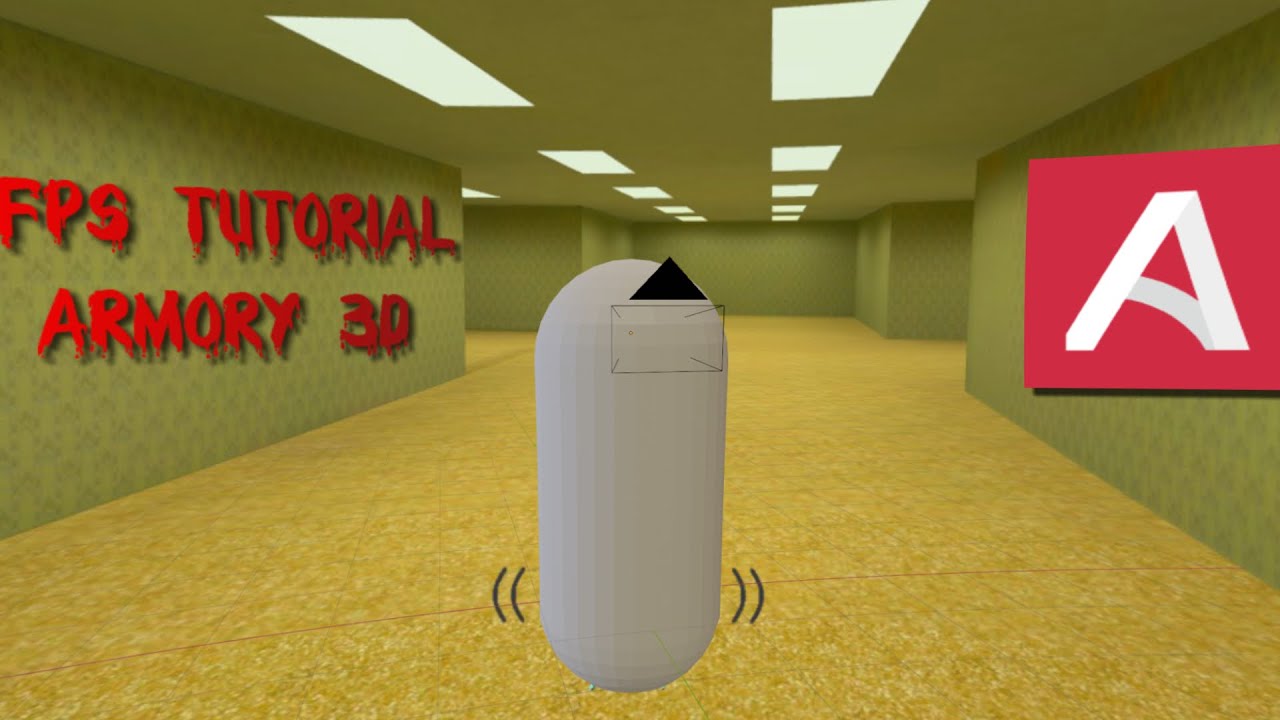 FPS tutorial for backrooms escape game - Armory 3D tutorial #armory3d