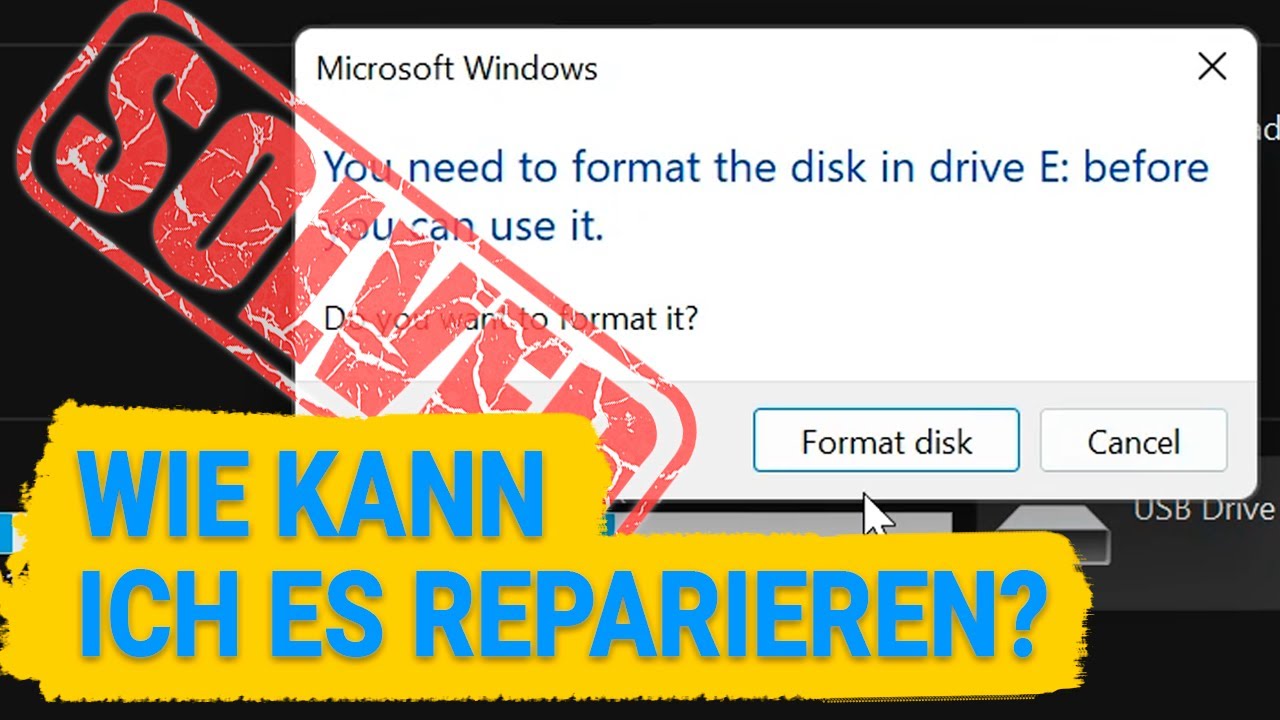 Windows 11: Datentr&auml;ger formatieren, bevor Sie ihn verwenden k&ouml;nnen - L&ouml;sungen und Anleitungen