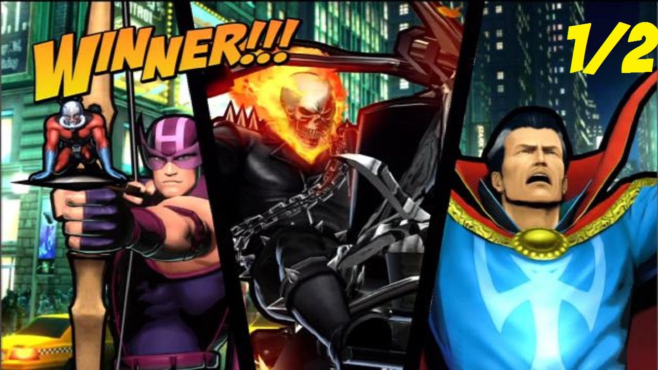 Ultimate Marvel vs Capcom 3 Arcade Mode (Ghost Rider, Dr. Strange, Hawkeye Pt. 1/2)