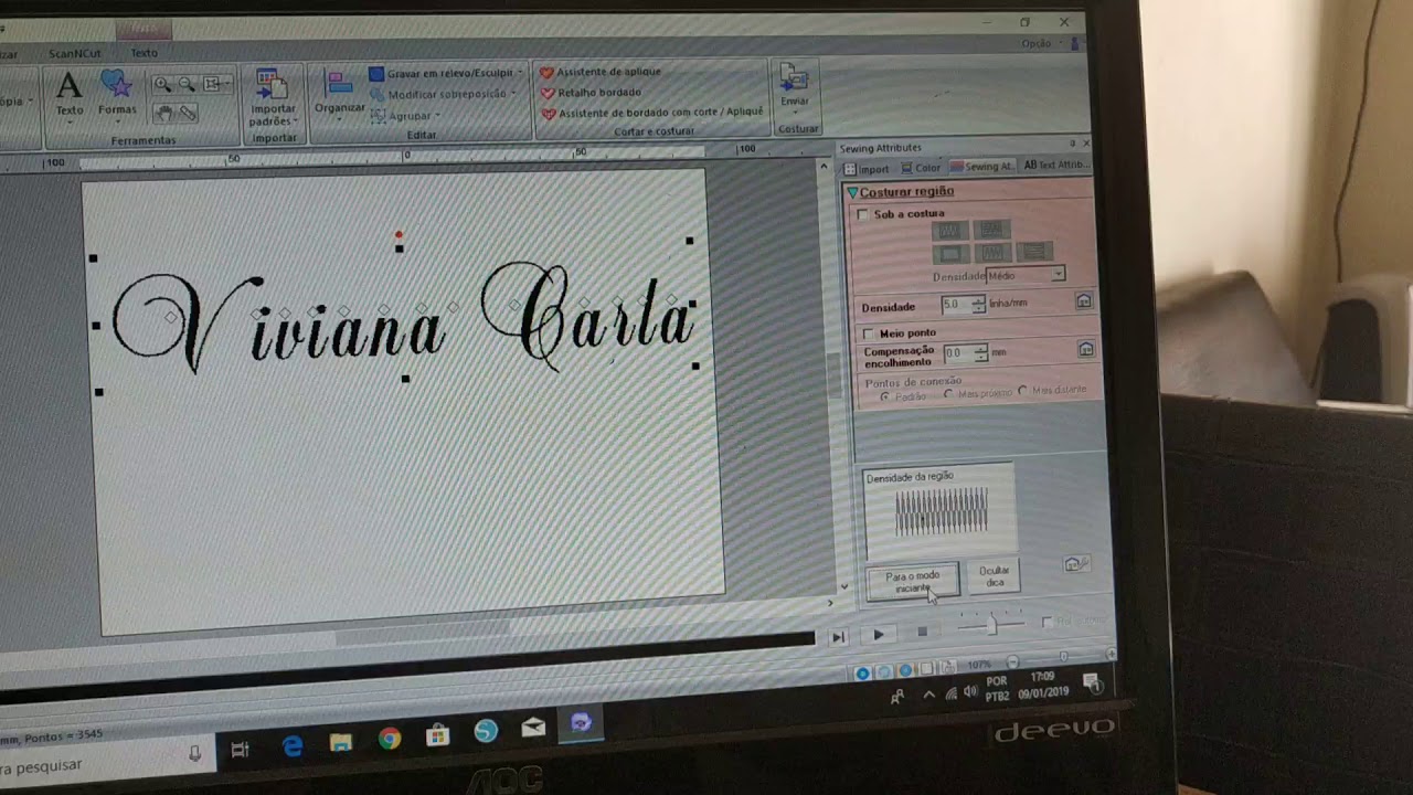 Como engrossar as letras no PE DESIGN 10