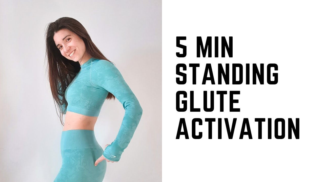 5 min STANDING GLUTE ACTIVATION #3 // NO EQUIPMENT // NO JUMPING