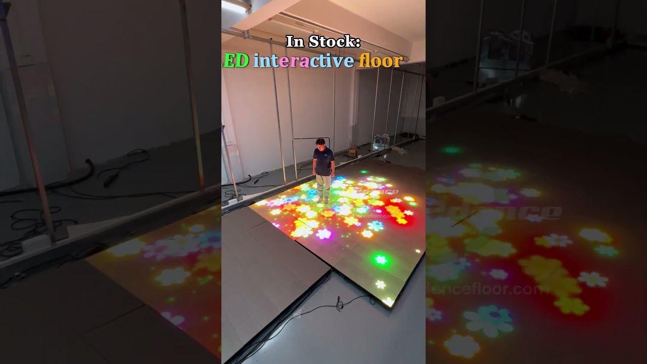 Cool Floor! Have you tried to play on this floor? #interactivefloor #ledfloor #shorts