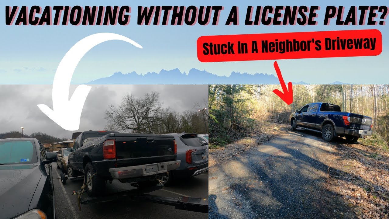 Parking Without A License Plate & Stuck In My Neighbor's Driveway