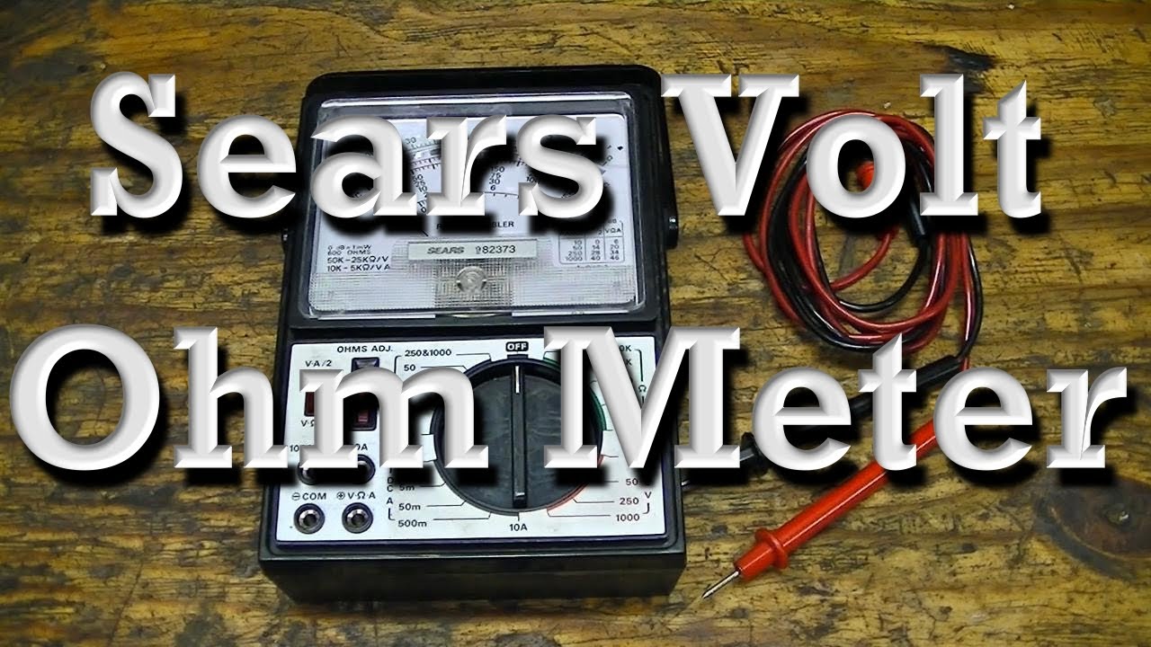 Старый аналоговый вольтметр-омметр Sears / Модель № 9.460.82373