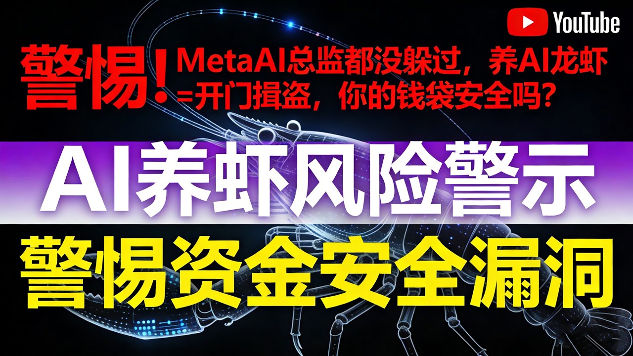 警惕！MetaAI总监都没躲过，养AI龙虾=开门揖盗，你的钱袋安全吗？#AI龙虾爆雷#OpenClaw风险#AI骗局#2026热点新闻#AI安全隐患#养AI龙虾被骗#AI智能体失控#AI龙虾受害者