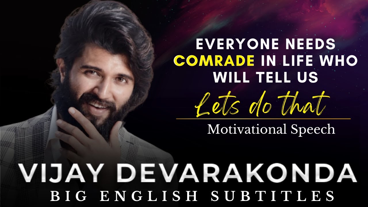Vijay Devarakonda Motivational Speech | Inspirational speech with big subtitles