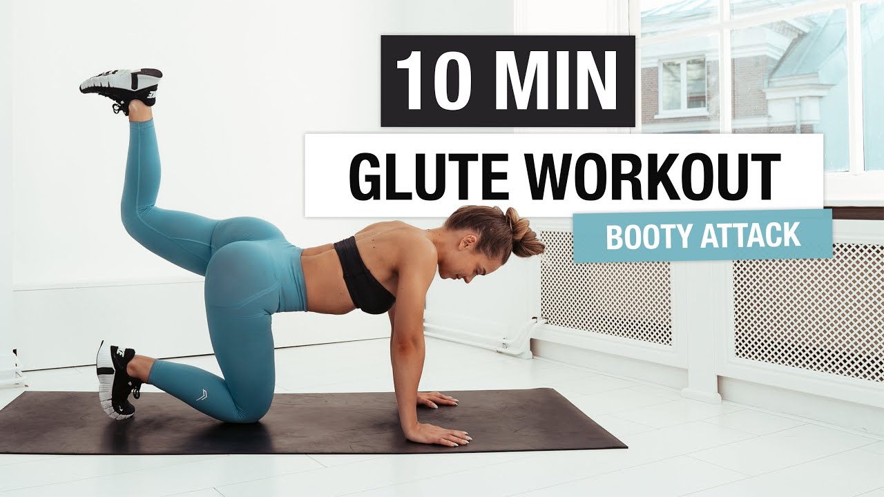 10 MIN GLUTE WORKOUT: Work Your Booty with No Equipment