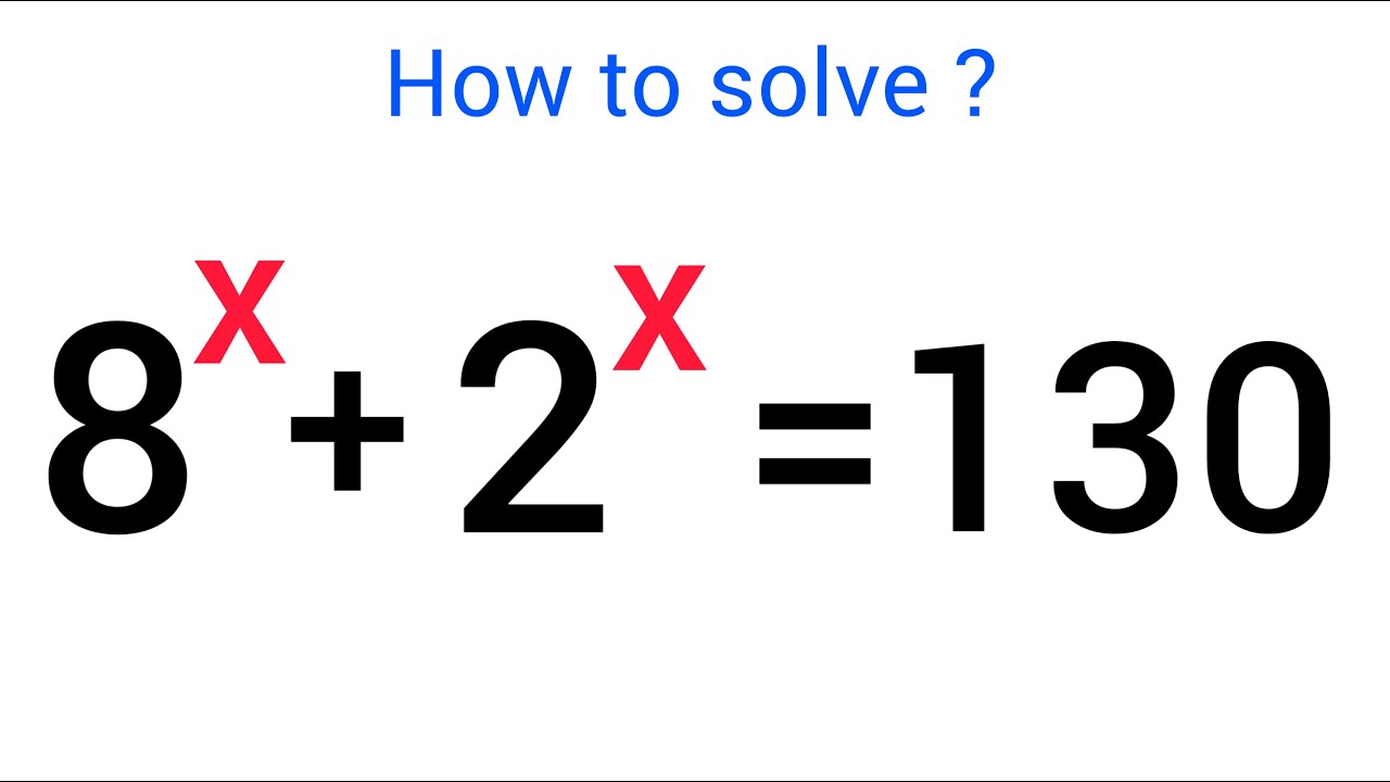 A Nice Olympiad Exponential Problem.