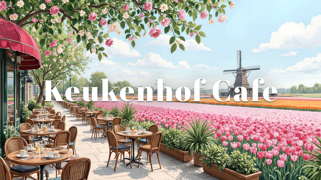 Keukenhof Cafe 🌷 Spring Jazz Ambience | Dutch Cafe Music for Study & Relax
