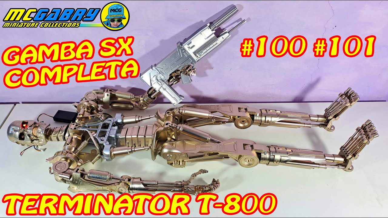 TERMINATOR T800 HACHETTE N.100 E 101 GAMBA SINISTRA COMPLETA - UNBOXING EDICOLA