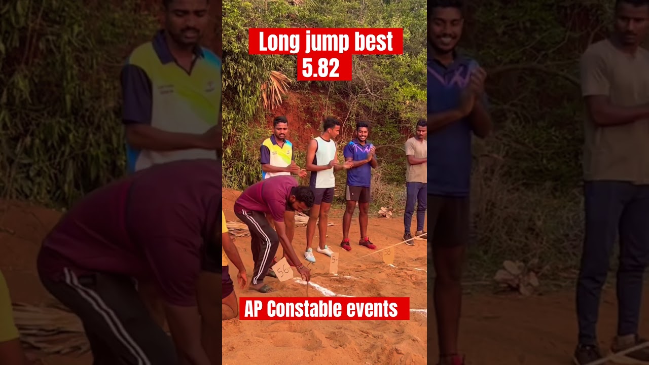 AP Constable ￼ event long jump, Best 5.82. ￼ #share #army #armyfit #appolice #armyrun #viral #sport