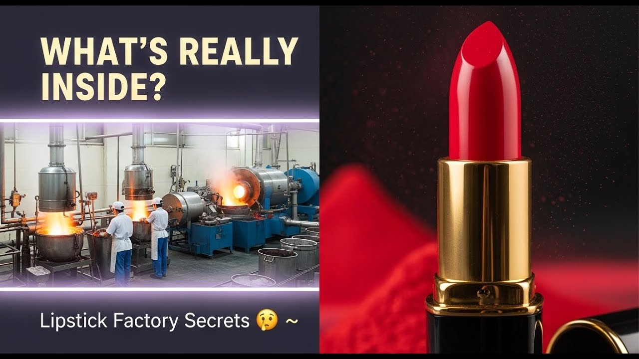 How Lipstick Is Made in Factories 😲 | What’s Really Inside Your Lipstick?