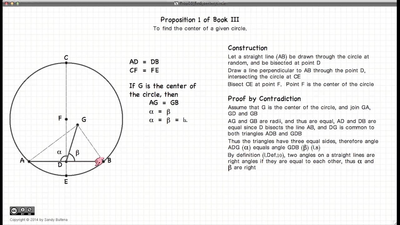Euclid's Elements Book 3 - Proposition 1