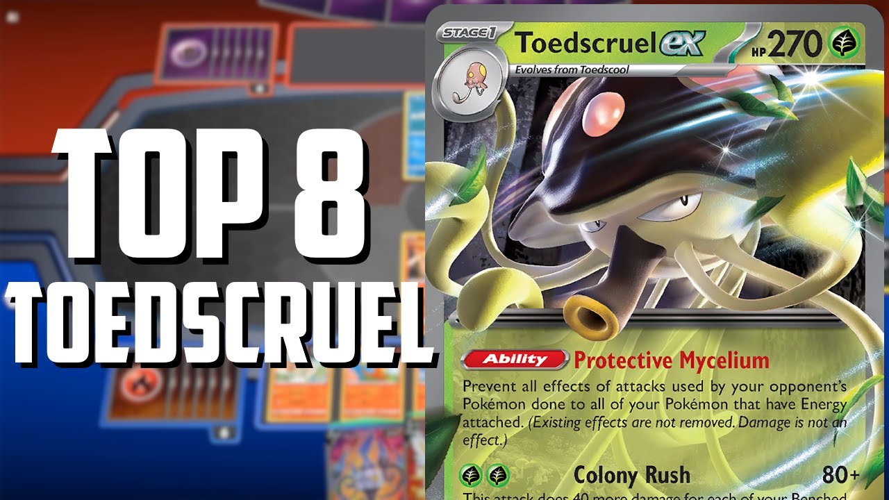 Toescruel ex earns TOP 8 at one of the BIGGEST TOURNAMENTS EVER! - (Pokemon TCG Deck List + Matches)
