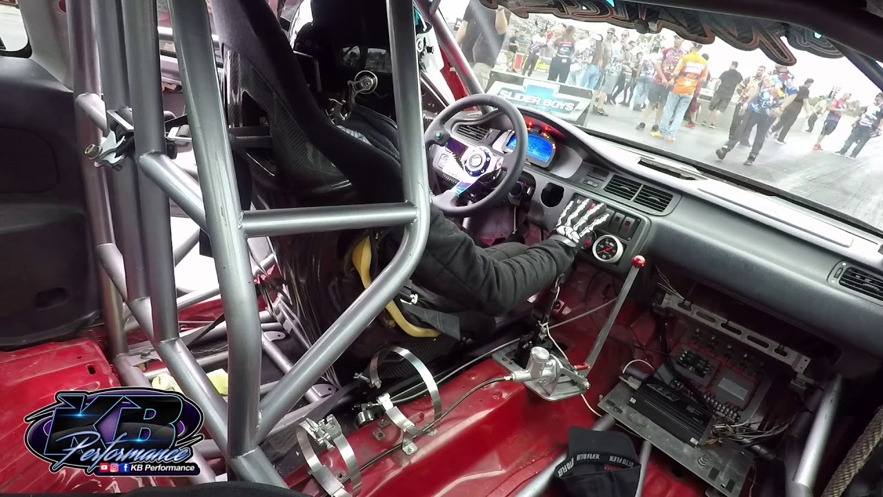 La Malcria Honda Civic SFWD 8.28@177mph In Board Gopro View