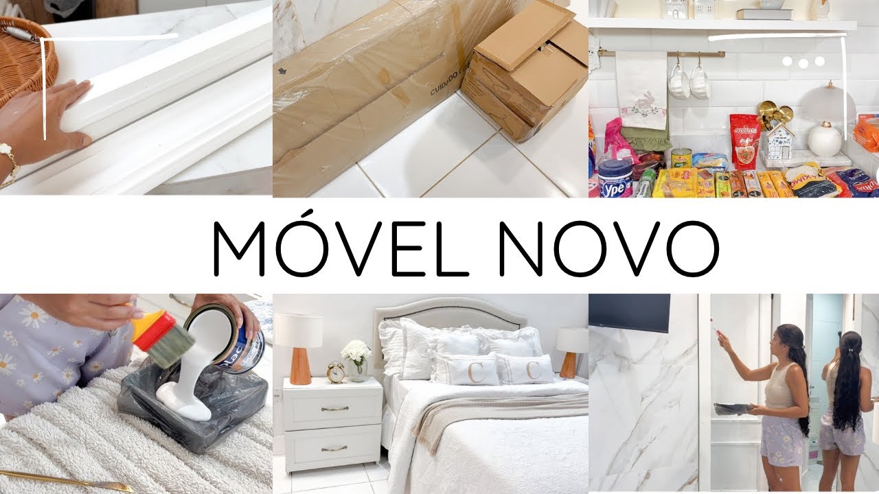 A REFORMA DO QUARTO COMEÇOU | COLOQUEI MOLDURA E PINTEI A PORTA | MERCADO | ORGANIZAÇÃO 