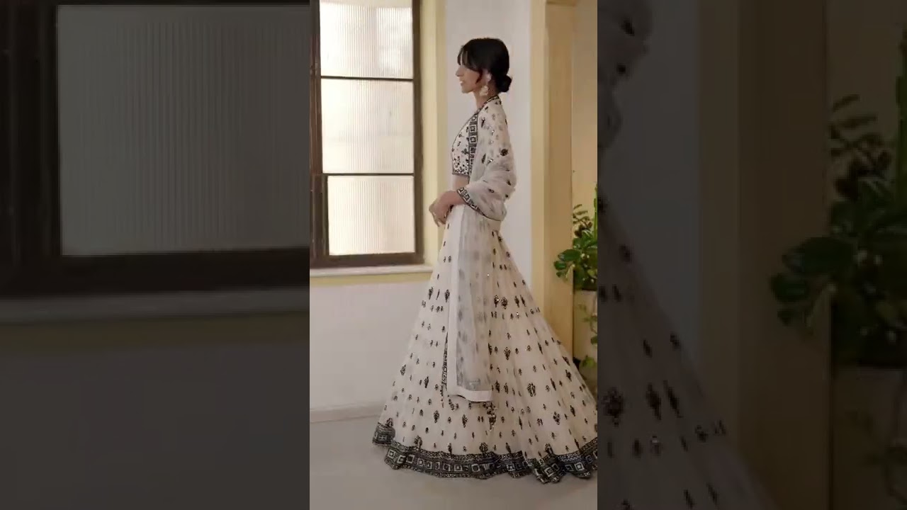 Sureena Chowdhri's ivory summer wedding collection 2022 at Ogaan.com #Indianwedding #weddingoutfit