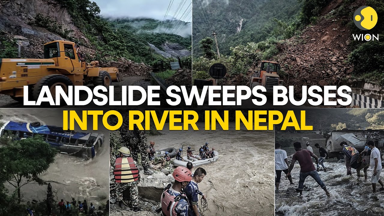 Landslide in Nepal sweeps two buses with 63 passengers into Trishuli river | WION Originals