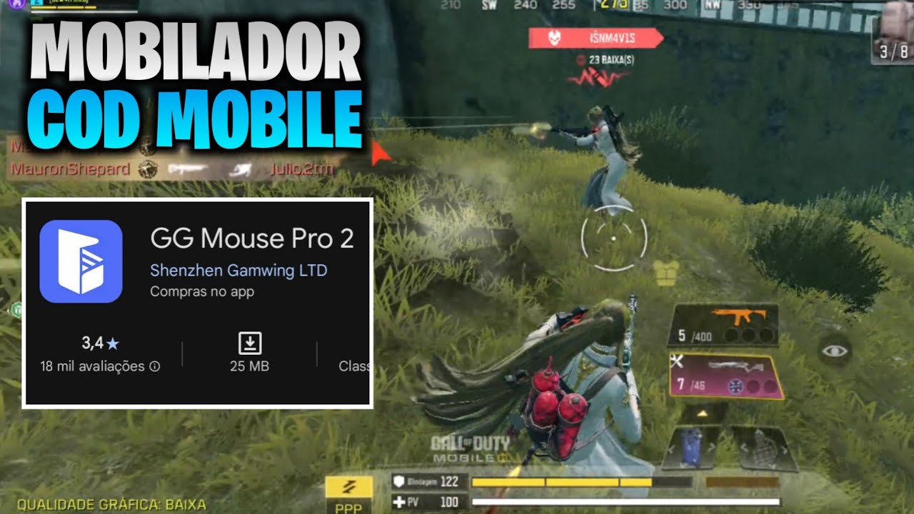 🔵COD MOBILE ALCATRAZ, TECLADO E MOUSE NO CELULAR / GGmousePro