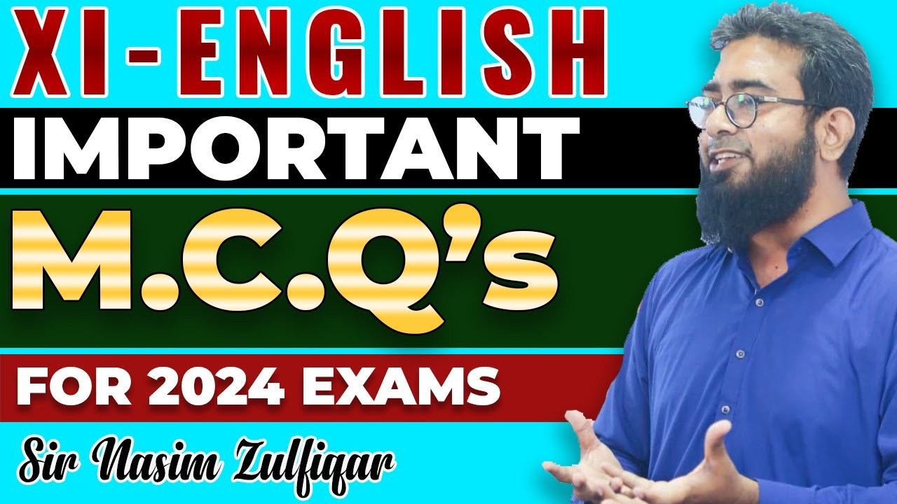 XI-English Important MCQs (2024)