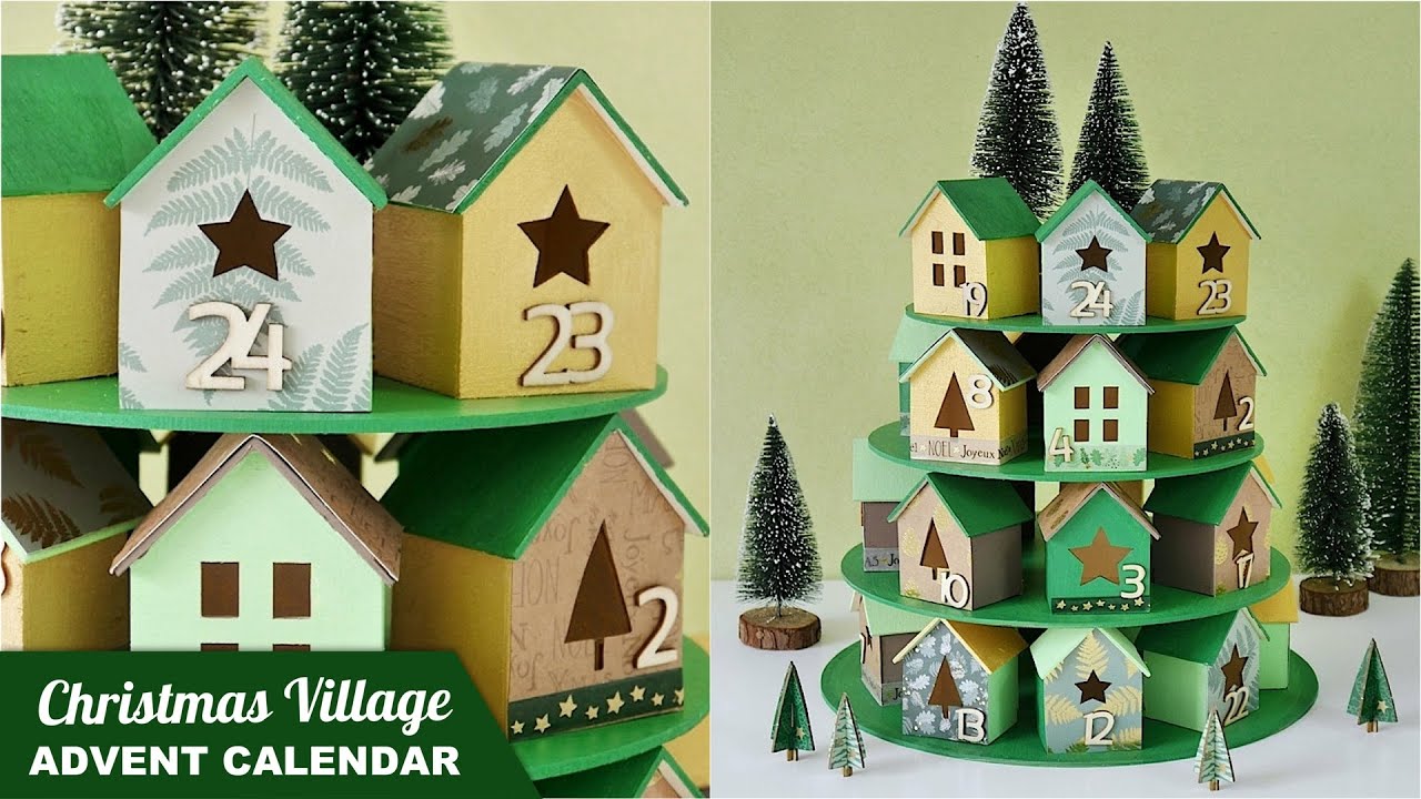DIY Christmas Village Advent Calendar 🎄 Tier Tray Advent Calendar