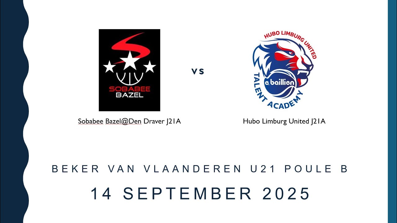 Beker Van Vlaanderen: Sobabee Bazel@Den Draver J21A - Hubo Limburg United J21A