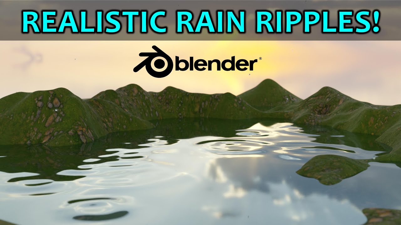 Realistic Rain and Water Ripples Simulation | Blender 4.4 Tutorial