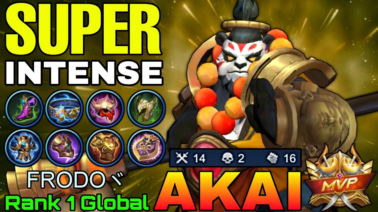 Super Intense Game! Akai MVP Jungler - Top 1 Global Akai by FRODOヾ - Mobile Legends