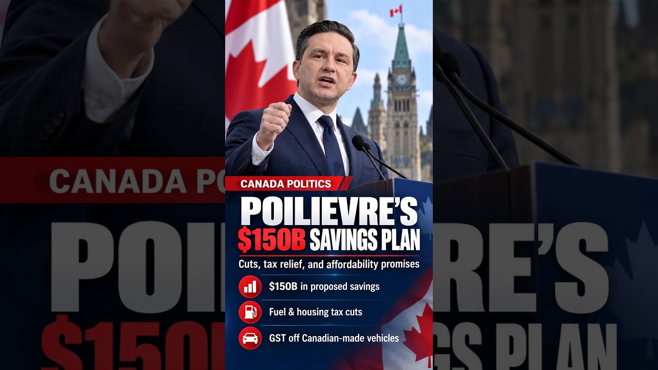 POILIEVRE PITCHES $150B SAVINGS PLAN: CUT TAXES, DEBT AND COSTS FOR CANADIANS