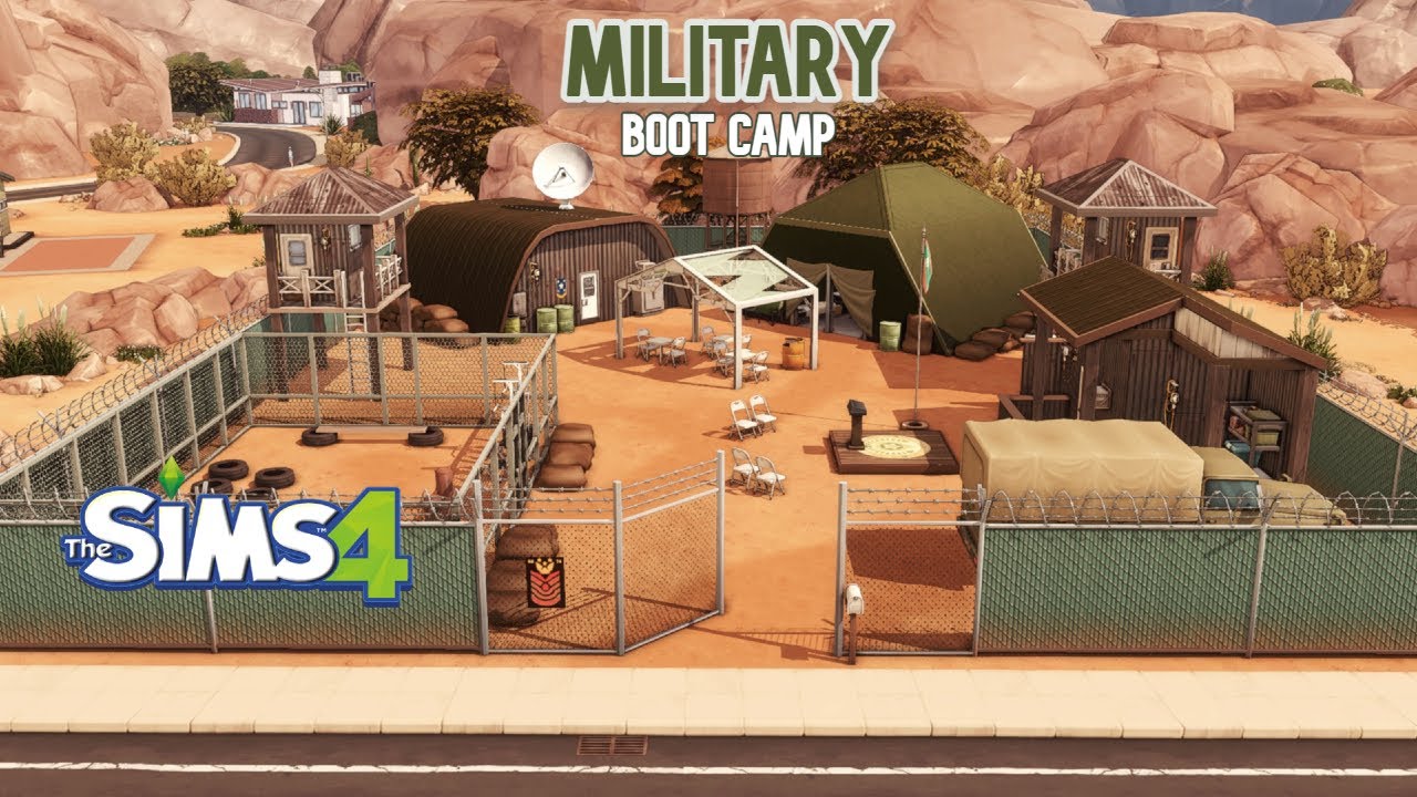 Join the military job & live at Military Boot Camp | Sims 4 Stop Motion | Mackenzie's story #3 NoCC
