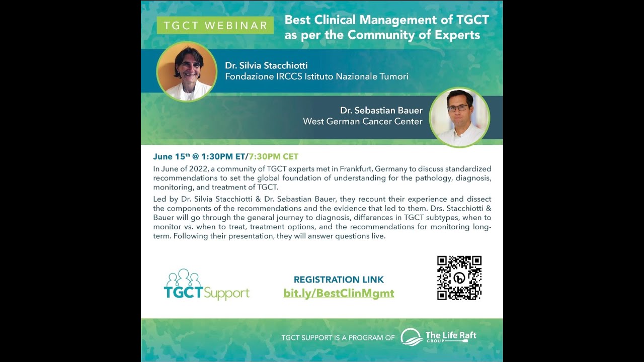 Best Clinical Management of TGCT as per the Community of Experts