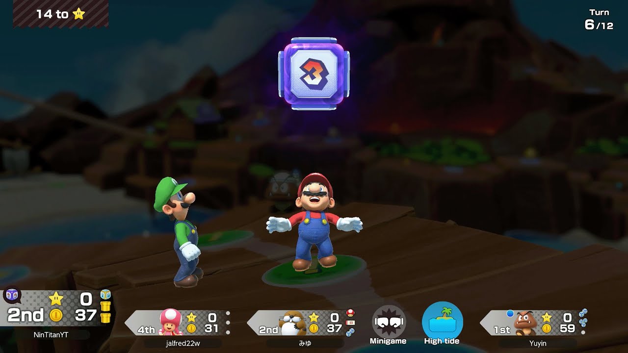Super Mario Party Jamboree - Mario vs Toadette vs Goomba vs Monty Mole - Goomba Lagoon