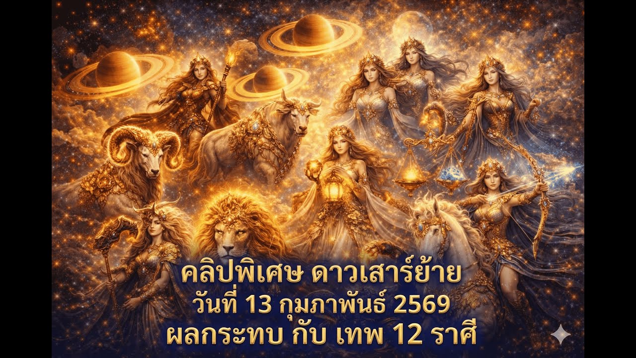 “ดาวเสาร์ย้ายราศี 13 ก.พ. 2569 | จุดเปลี่ยนครั้งใหญ่ของ 12 ราศี”