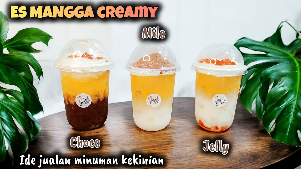3 KREASI RESEP ES MANGGA CREAMY🥭‼️IDE JUALAN MINUMAN KEKINIAN