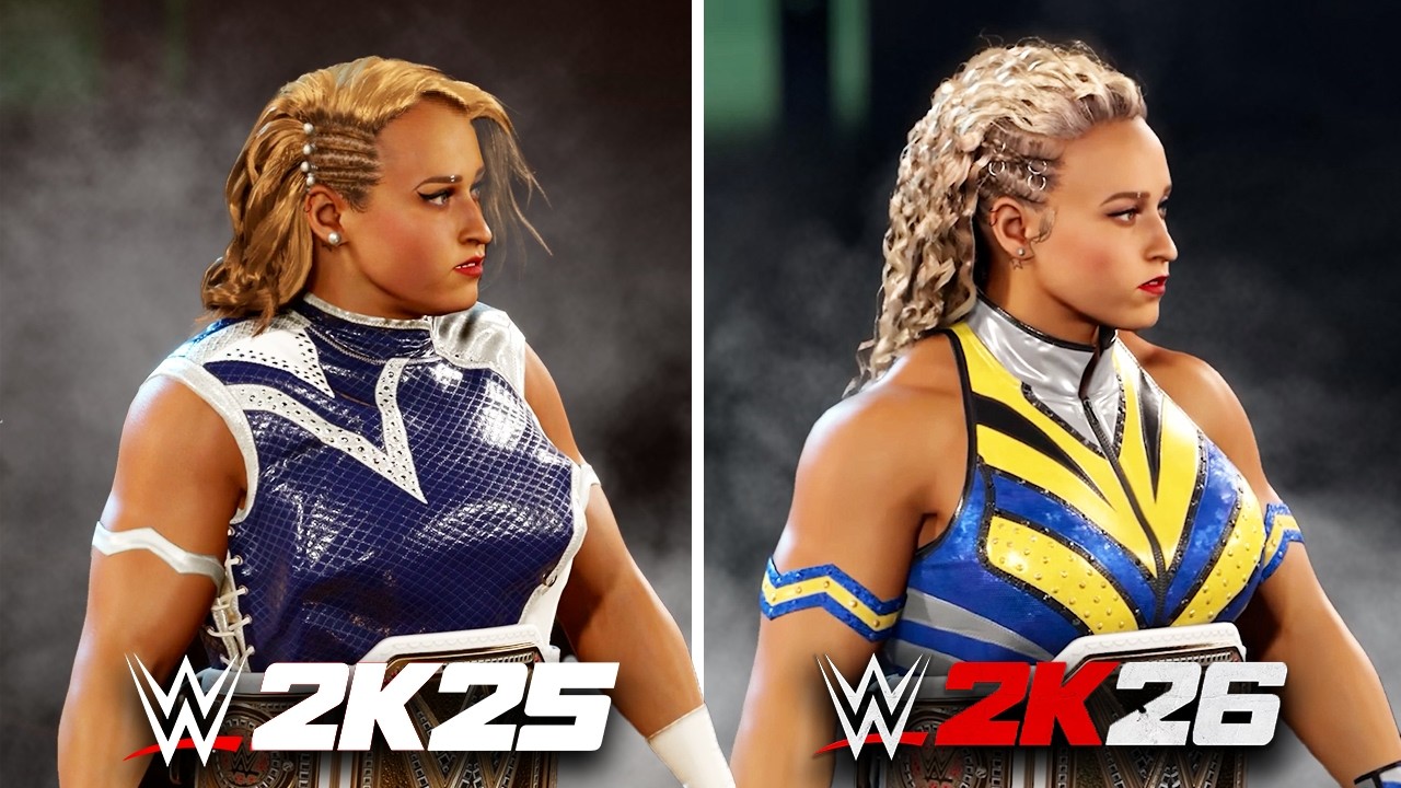 WWE 2K26 против WWE 2K25 &mdash; сравнение графики и персонажей.