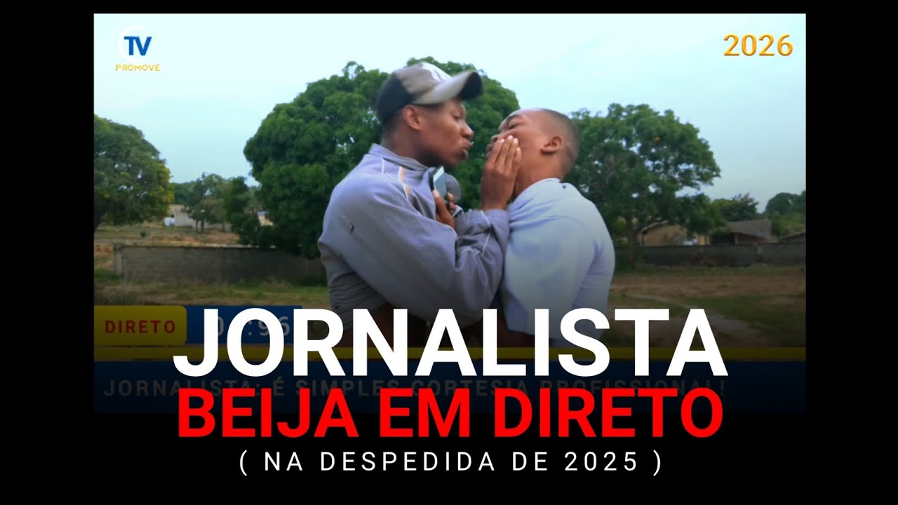 Último dia do ano 2025, Jornalista beija o entrevistado