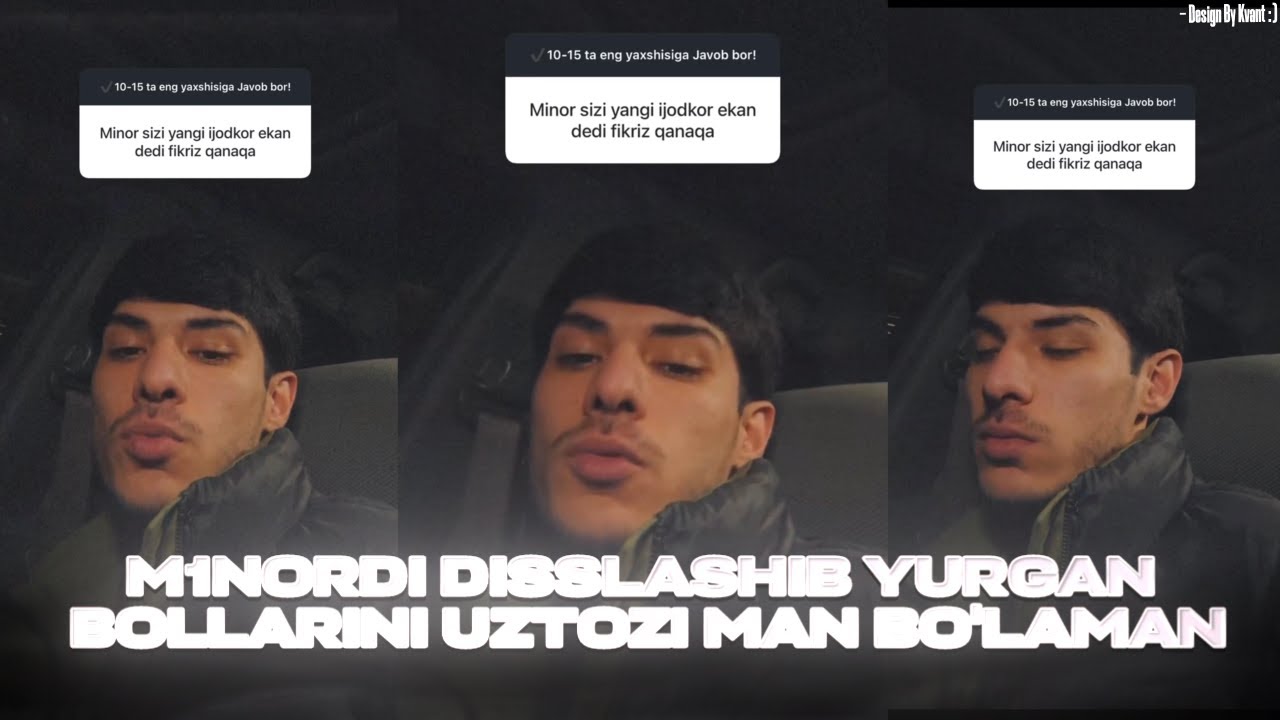SAMAN M1NORDI DISSLASHIB YURGAN BOLLARINI UZTOZI MAN BO'LAMAN AYTIB QO'YIYLAR