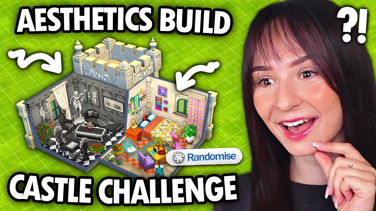 Building a CASTLE but every room is a RANDOM AESTHETIC in The Sims 4